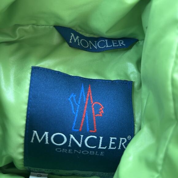 Vintage 90s Moncler Grenoble Green Puffer Jacket Size 2 M - Picture 3 of 12